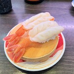 桃太郎ずし - ジャンボ赤海老。400円+税