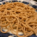 青山浅田 - お蕎麦は少し太目、だし汁とお塩の独自のつけ汁で頂きます。