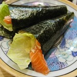 だんじり - 鮭の手巻きずし
