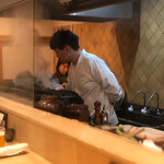 焼鳥 谷口 - 焼き場