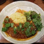 SPICY CURRY 魯珈 - 激辛♪オリーブいりこと小豆のカレー