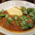 SPICY CURRY 魯珈 - 激辛♪オリーブいりこと小豆のカレー