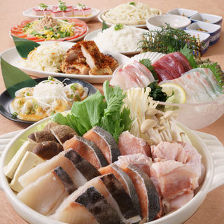 さかなやコース 生ビール含む2h飲放付 刺身3種盛り 選べる4つの鍋 餃子担々風など8品 3500円 税込 さかなや道場 南千住店 南千住 居酒屋 食べログ