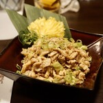 Ginzaakitakensanhinaijidorisemmontemmisatonishiki - さっぱり地鶏の鶏皮ポン酢