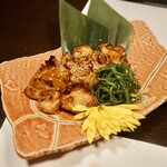 銀座 秋田県産比内地鶏専門店 美郷錦 - 比内地鶏の扁桃味噌焼
