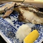 野田の元湯 - 【魚(スズキ)の塩焼き】地魚なので鮮度も◎