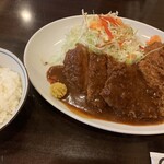 とんかつ ひろ喜 - 特選ヒレとんかつ&クリームコロッケ定食（￥1200）