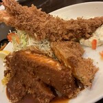 Tonkatsu Hiroki - 特選ロースとんかつ&海老フライ定食（￥1500）