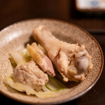 鳥田中 - 2019.12 丹波地鶏 水炊き（つくね、モモ、手羽、野菜）