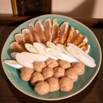 鳥田中 - 2019.12 丹波地鶏 ムネ肉、ネギ、つくね（水炊き用）