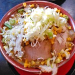 らーめん家 コトブキ - ゴマ野菜らーめん（ゴマ濃い目・ちゃーしゅートッピング・ネギ増し・コーントッピング）