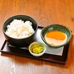 Dashi soup and egg TKG