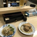 かめそば じゅん - ビールとおでん
            絶景やなー