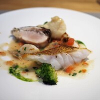 フィエルテ - 2週間寝かせたキジハタと鰆　キジハタのベニエ　デュグレレソース