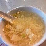 喜臨門 - 鶏肉の中華風味噌炒め（スープ）