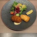 Ootagawa K dining - カニクリームコロッケと魚のフリット