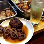 博多のおでん - ハイボール&いわしつくね&蓮根