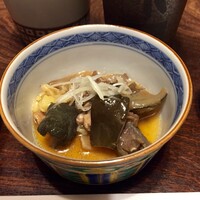 大市 - 先付〜すっぽん肉のしぐれ煮