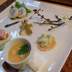 手打ち蕎麦とフレンチの やな木 - ＜2012年3月＞アミューズ盛り合わせ