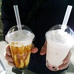 101 - ドリンク写真:台湾黒糖ミルクとイチゴミルク♡