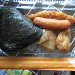 大朝商店 - 明太子おにぎりと揚げもの