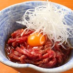 美酒人路まるゆう - 飛騨牛のユッケ