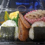 もりもり弁当 - はすの煮物がうまい！　ダシが効いている！