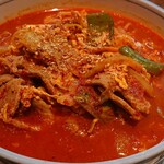 大野屋 - 辛えびクッパ麺（うどん）950円+超超辛100円を注文。