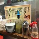 くるめラーメン ぼたもち - 卓上１