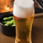 Beer set (with a little edamame)