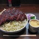 キッチンフライパン - ソースカツ丼<チキン> 大盛り(700円＋100円)