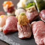 和牛炙り　肉です。寿司です。 - 