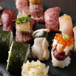 和牛炙り　肉です。寿司です。 - 