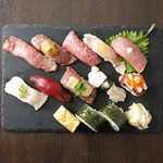 和牛炙り　肉です。寿司です。 - 