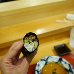 Sushi Arata - からし菜鰹節巻き