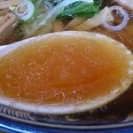 満び - らーめん細麺あっさりのスープ