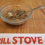 グリル ストーブ - レンズ豆のスープ