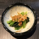 圭蔵 - 海老のオイル漬けon小松菜