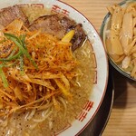 煮干そば 流。 - 辛味噌煮干そば¥980＋メンマ飯¥220