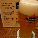 ラッヘン - ハイネケン　エクストラコールド１パイント７５０円