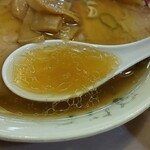 春木屋 - 中華そば¥700のスープ(R1.9.16撮影)