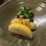 割烹　梅津 - アスパラつぶ貝