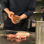 博多もつ鍋 鉄板 お汐井 - 