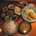 Teishoku Satou - 「さばコロッケ定食（お惣菜七品付・ごはん大盛サービス）」1000円