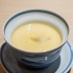 新ばし 星野 - ぐじとこのわたの茶碗蒸し