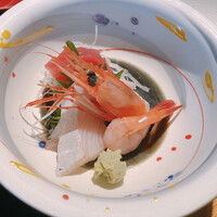 真心庵 - お造り
                      鰤、赤身、甘エビ
