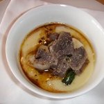 フランス料理 颯香亭 - ブランダートたらのほほ肉に九条ねぎとトリュフ