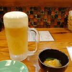 Narano Sakagura Zembunomiumasshu - 生ビールとお通し