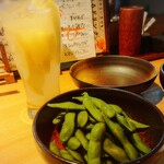 炭火焼鳥と水炊き 五郎一 - 黒豆の枝豆