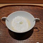 肉割烹 上 - 白子と雲丹の茶碗蒸し